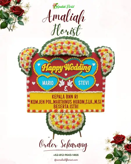 Papan Bunga Pernikahan Tanjung Senang